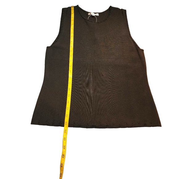 Jessica Ash Black Twin Sweater Set With Accent Black Beading Size XL. New W Tag - Picture 8 of 13